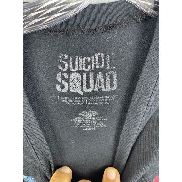 DC Comics Suicide Squad Harley Quin Muscle Shirt Women's Size S Black - Picture 2 of 5
